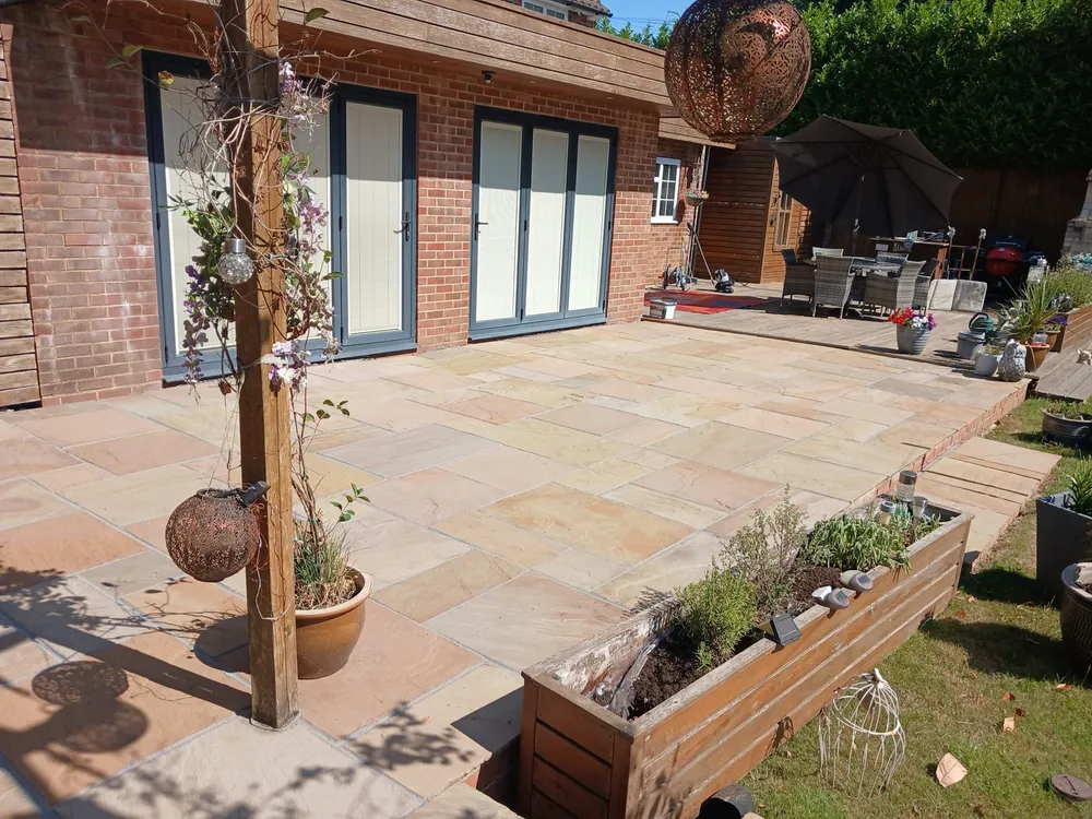 Beautifully restored patio after professional jet washing
