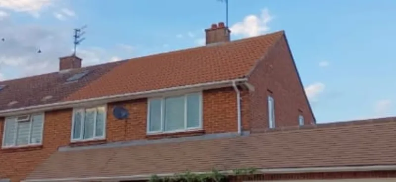 Clean roof tiles after professional roof cleaning